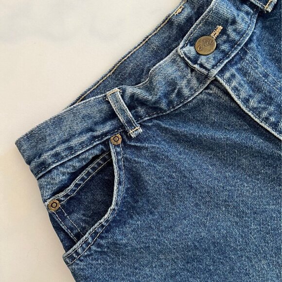 Chic Made In USA Vintage 80's Mom High Waisted Fringe Denim Jeans - Picture 4 of 9